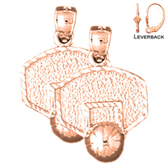 14K or 18K Gold Basketball Hoop Earrings