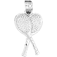 14K or 18K Gold Tennis Racket Pendant