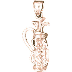 14K or 18K Gold Golf Club Pendant