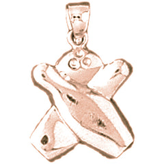14K or 18K Gold Bowling Pin And Ball Pendant