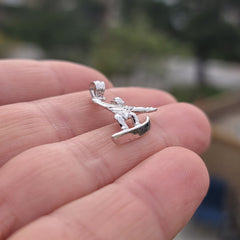 14K or 18K Gold Snowboarding Pendant