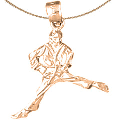 Karate-Anhänger aus 14 Karat oder 18 Karat Gold