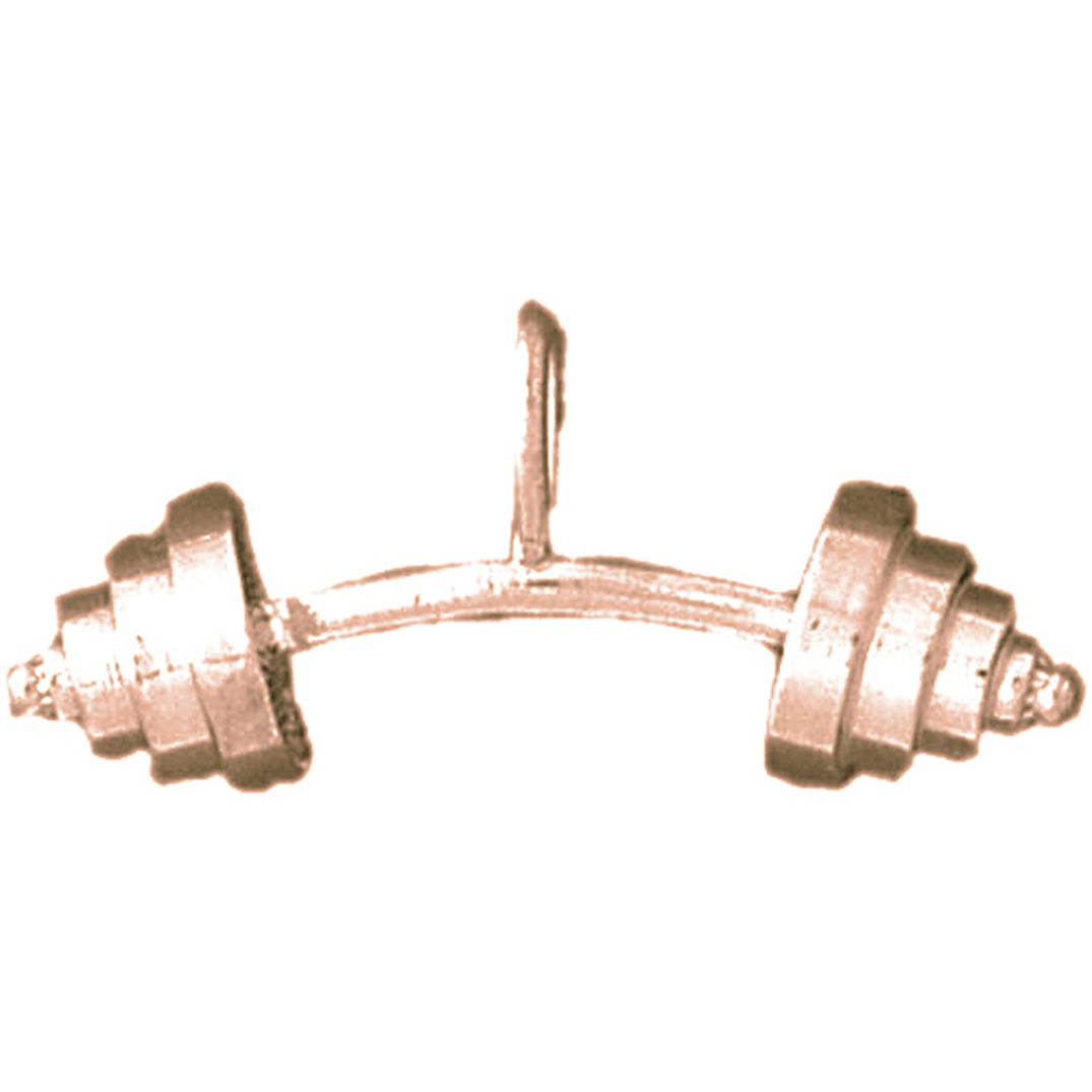 14K or 18K Gold Workout Weights Pendant