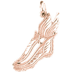 14K or 18K Gold Running Shoe Pendant