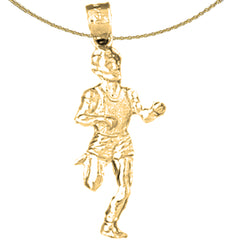14K or 18K Gold Running Man Pendant