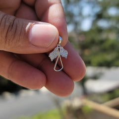 14K or 18K Gold Racing Flag Pendant