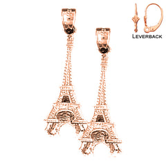 14K or 18K Gold Eiffel Tower Earrings