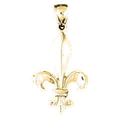 14K or 18K Gold Fleur de Lis Pendant