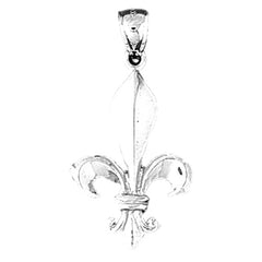 14K or 18K Gold Fleur de Lis Pendant
