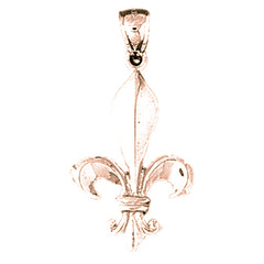14K or 18K Gold Fleur de Lis Pendant