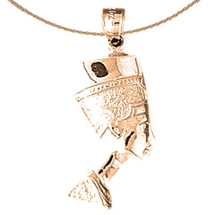Colgante de faraón egipcio de oro de 14 quilates o 18 quilates
