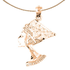 Colgante de faraón egipcio de oro de 14 quilates o 18 quilates