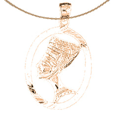 Colgante de faraón egipcio de oro de 14 quilates o 18 quilates