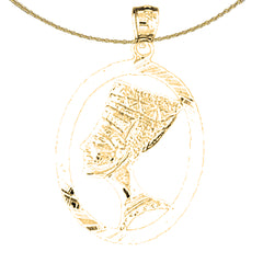 Colgante de faraón egipcio de oro de 14 quilates o 18 quilates