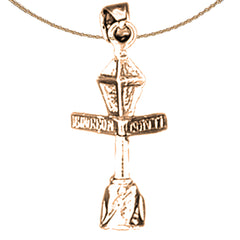 14K or 18K Gold Bourbon Street Light Post Pendant