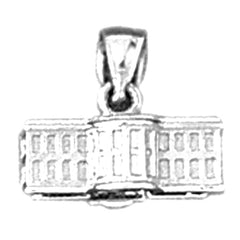 14K or 18K Gold White House Pendant
