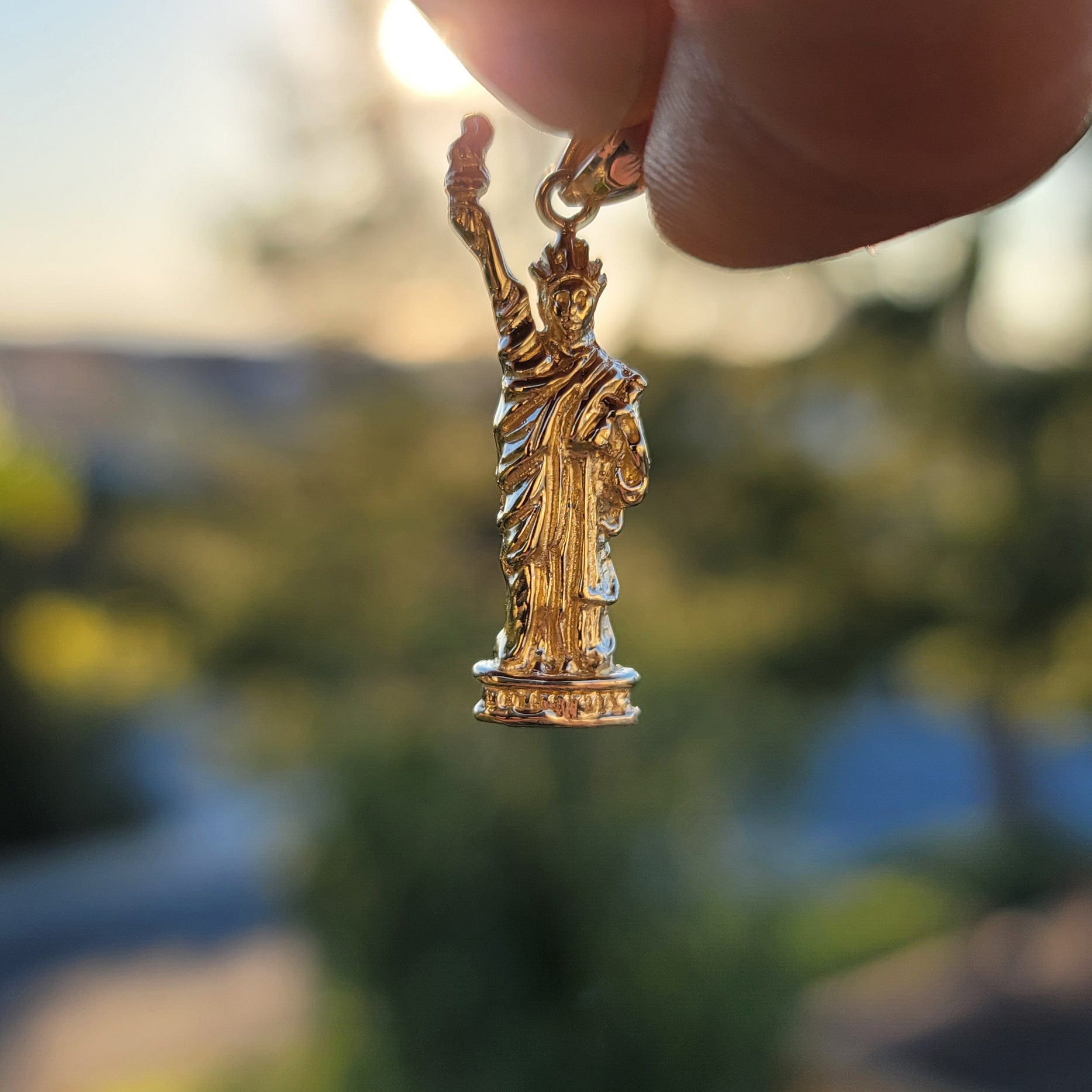 14K or 18K Gold Statue Of Liberty Pendant