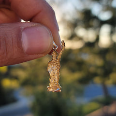 14K oder 18K Gold Anhänger Freiheitsstatue