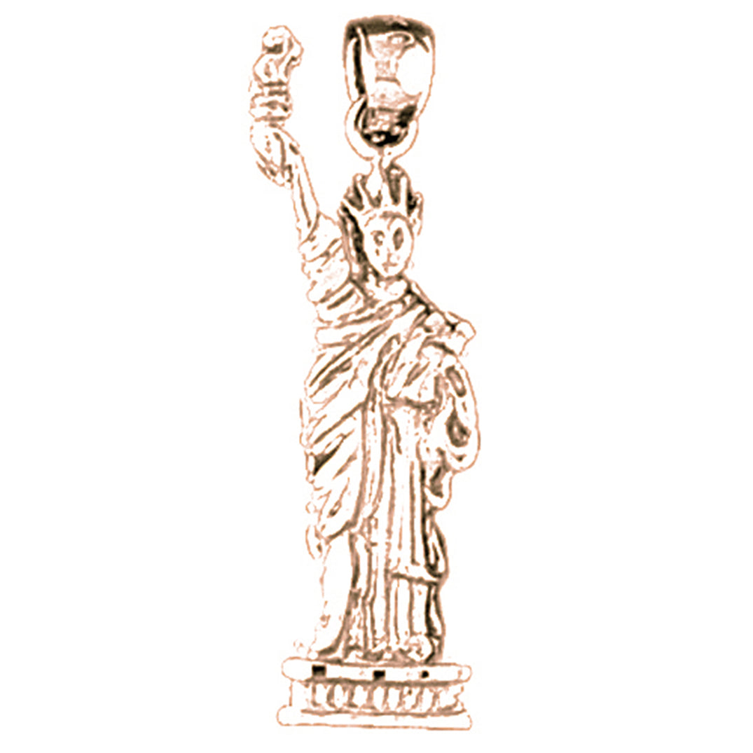 14K or 18K Gold Statue Of Liberty Pendant