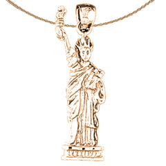 14K oder 18K Gold Anhänger Freiheitsstatue