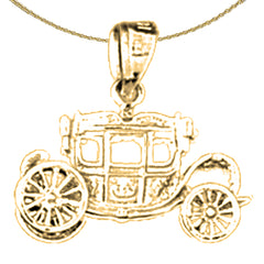 14K or 18K Gold Chariot Pendant
