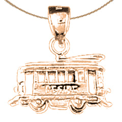 14K or 18K Gold Trolley Pendant