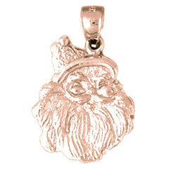 14K or 18K Gold Santa's Head Pendant