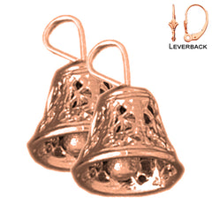 14K or 18K Gold 3D Bell Earrings