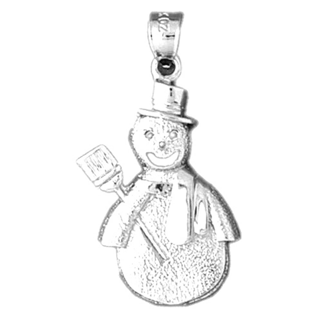 14K or 18K Gold Snowman Pendant