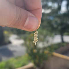 14K oder 18K Gold Schneeflockenanhänger