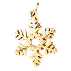 14K or 18K Gold Snowflake Pendant