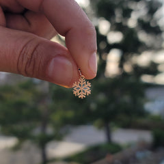 14K or 18K Gold Snowflake Pendant