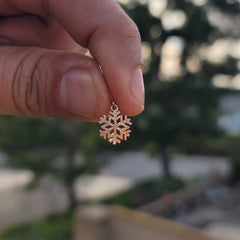 14K or 18K Gold Snowflake Pendant
