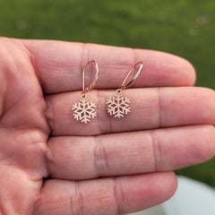 14K or 18K Gold Snowflake Pendant