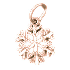 14K or 18K Gold Snowflake Pendant