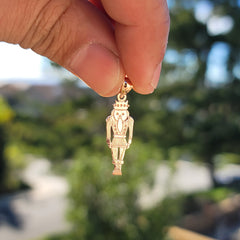 14K or 18K Gold Nutcracker Pendant