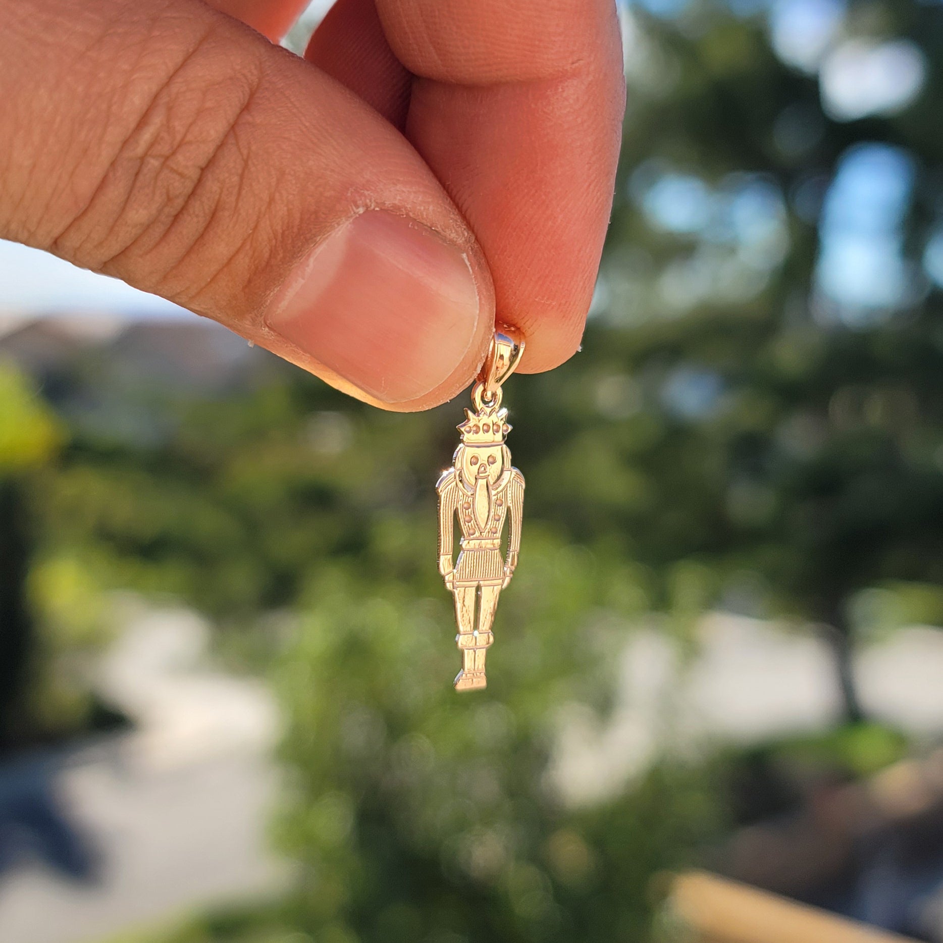 14K or 18K Gold Nutcracker Pendant