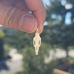 Nussknacker-Anhänger aus 14 Karat oder 18 Karat Gold