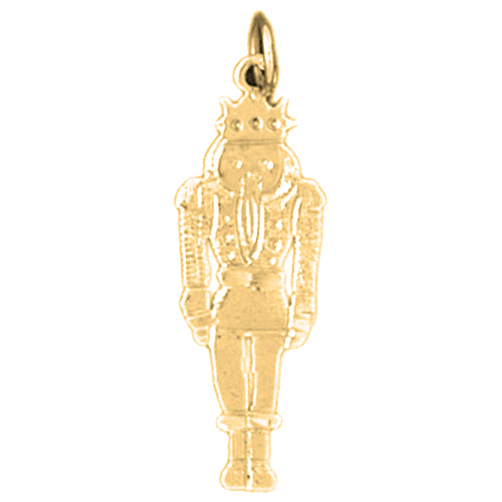 14K or 18K Gold Nutcracker Pendant