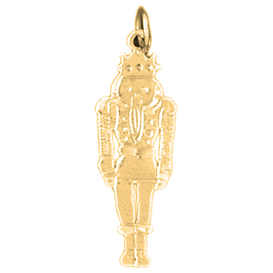14K or 18K Gold Nutcracker Pendant