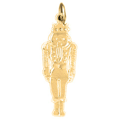 14K or 18K Gold Nutcracker Pendant