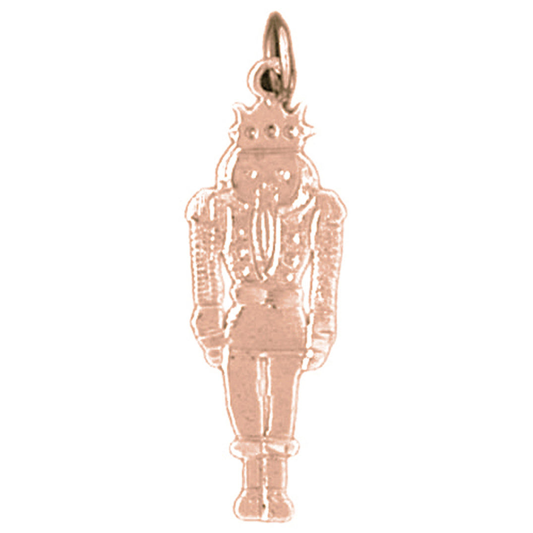 14K or 18K Gold Nutcracker Pendant