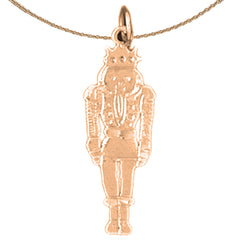 Nussknacker-Anhänger aus 14 Karat oder 18 Karat Gold