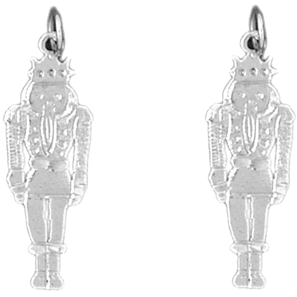 14K or 18K Gold 30mm Nutcracker Earrings