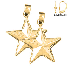 14K or 18K Gold Star Earrings