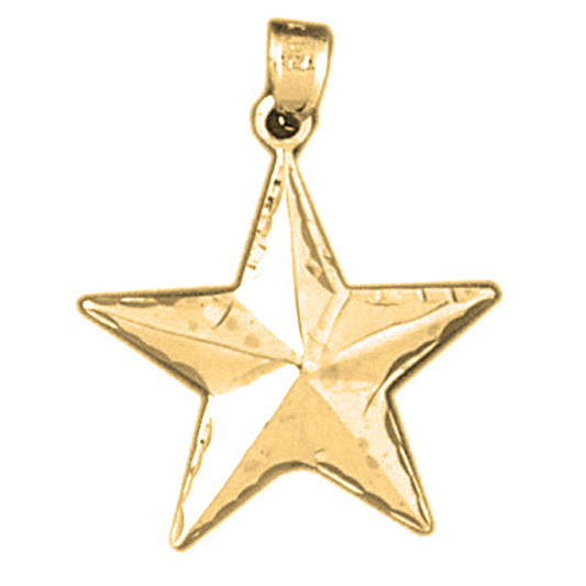 14K or 18K Gold Star Pendant
