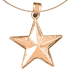 14K oder 18K Gold Stern Anhänger