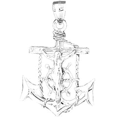 14K or 18K Gold Mariner's Crucifix Pendant