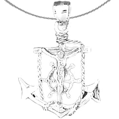 14K oder 18K Gold Mariner Kruzifix Anhänger