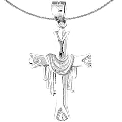 14K or 18K Gold Robed Cross Pendant